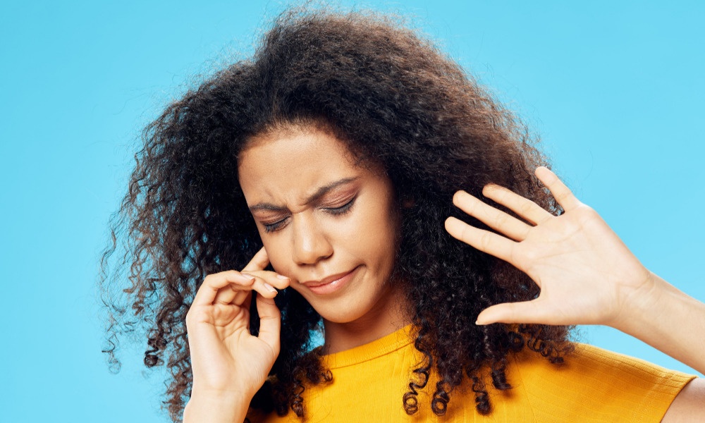 Woman with Low porosity hair